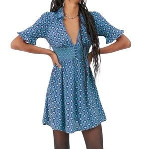 Urban Outfitters Geometric Printed Short Sleeve Mini Dress 🔺